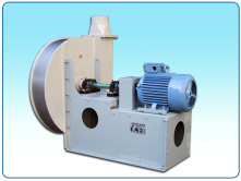 Centrifugal Blower PPB model from PP with a direct drive with clutch and crash protector